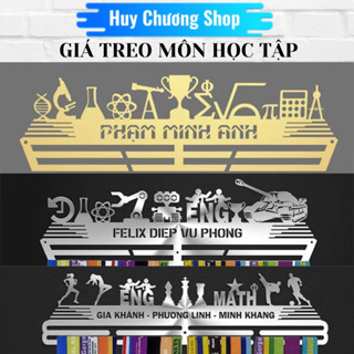 Giá treo huy chương học tập tổng hợp treo tường chất liệu thép không gỉ (tặng kèm vít)