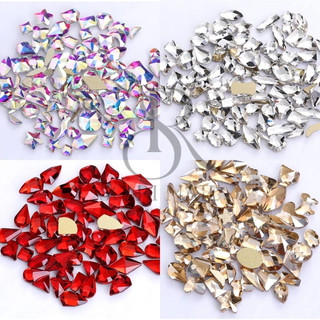Đá chân bằng màu Trắng túi 100v Mix size- Size mini - Sơri Nail