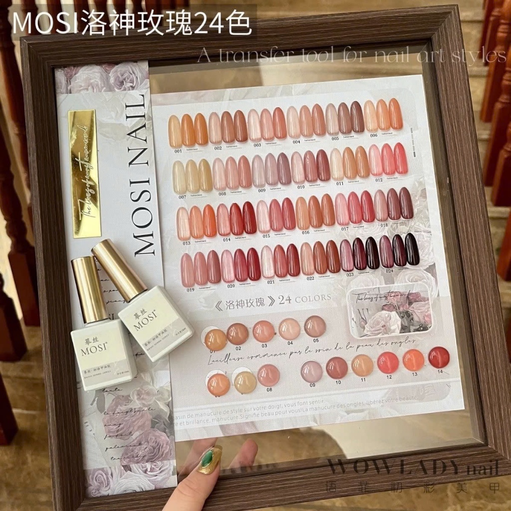 Set 24 màu Gel Thạch Đục Mosi Nail - Chất Sơn Đặc Mướt, Tặng Bảng Màu Hot Trend