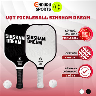 Vợt Pickleball SINSHAM DREAM sợi Carbon lõi tổ ong kết hợp sợi thủy tinh bề mặt siêu bền TẶNG BÓNG