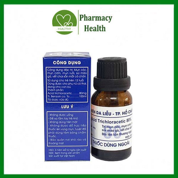 Dung Dịch Acid trichloracetic 80% hỗ trợ  ̣ Sùi Mào Gà, Mụn Cơm, Mụn Cóc, Nhanh Chóng, An Toàn, Hiệu Qủa