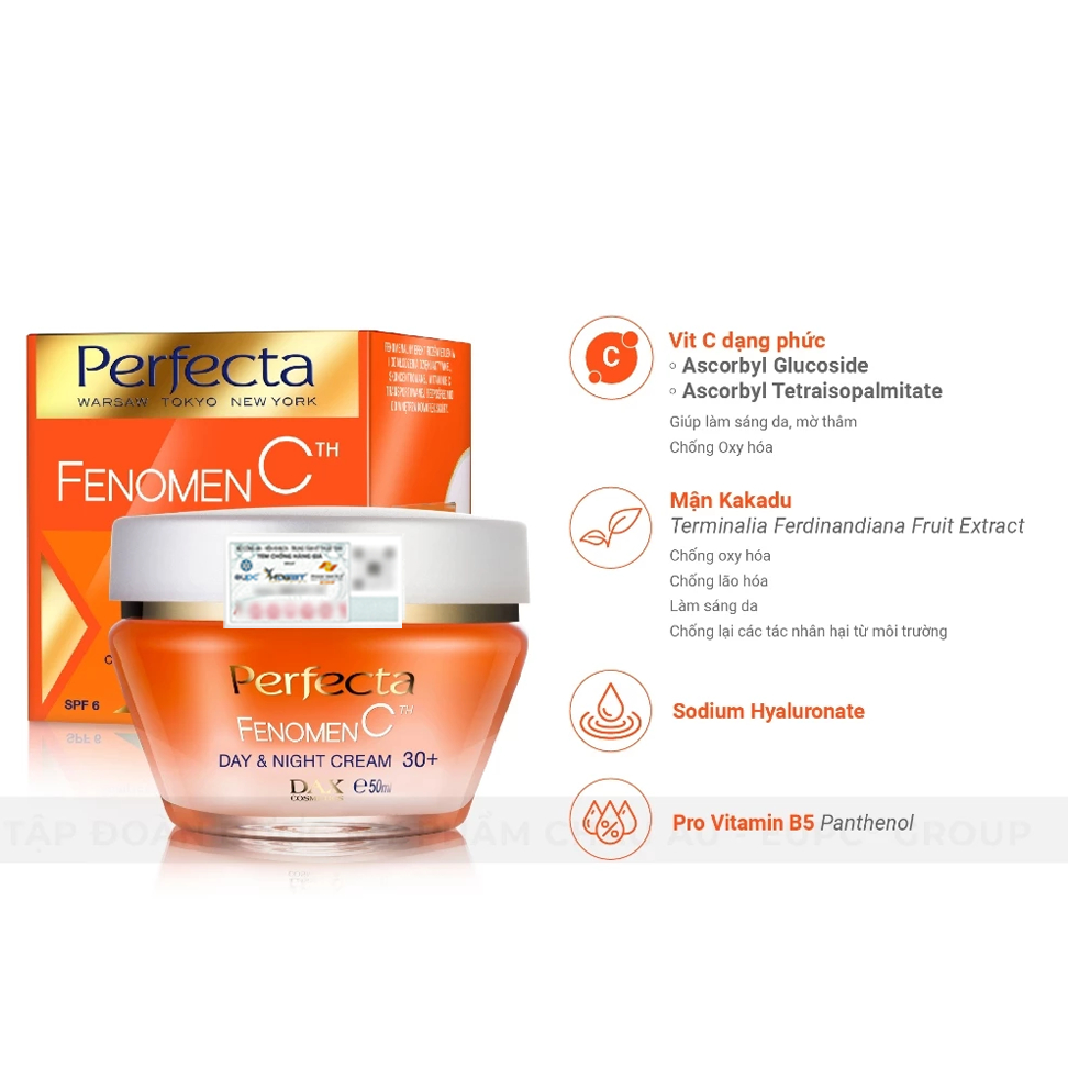 Fenomen C Kem Sáng Da Dưỡng Ẩm Sâu Ngày Đêm - Perfecta Fenomen C Glebokie Nawilzenie Krem Na Dzien i Na Noc 50ml