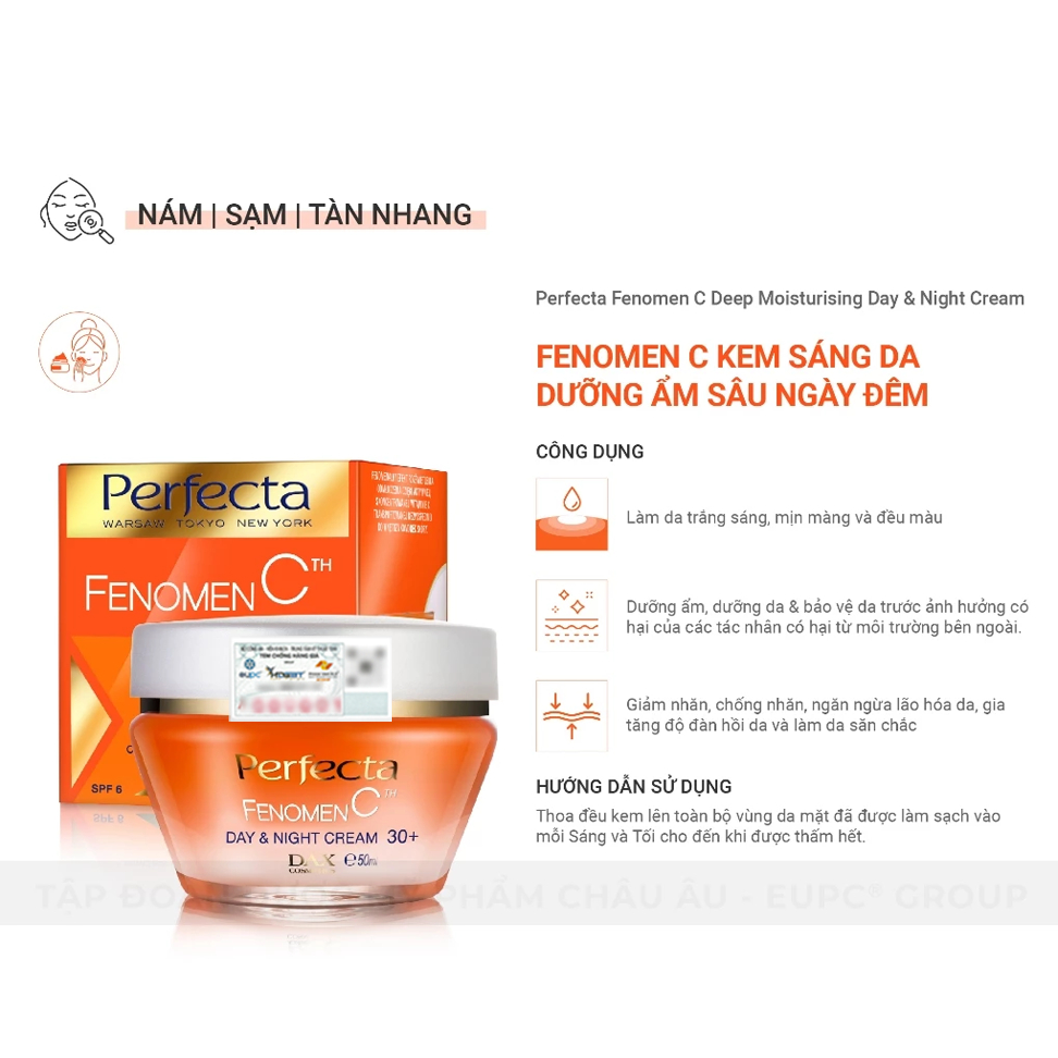 Fenomen C Kem Sáng Da Dưỡng Ẩm Sâu Ngày Đêm - Perfecta Fenomen C Glebokie Nawilzenie Krem Na Dzien i Na Noc 50ml