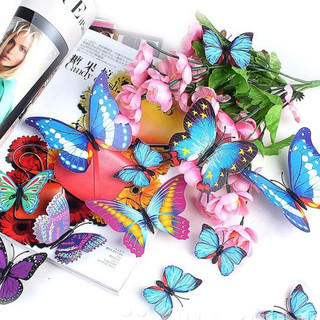 Combo 24 Con Bướm 3D Dán Tường