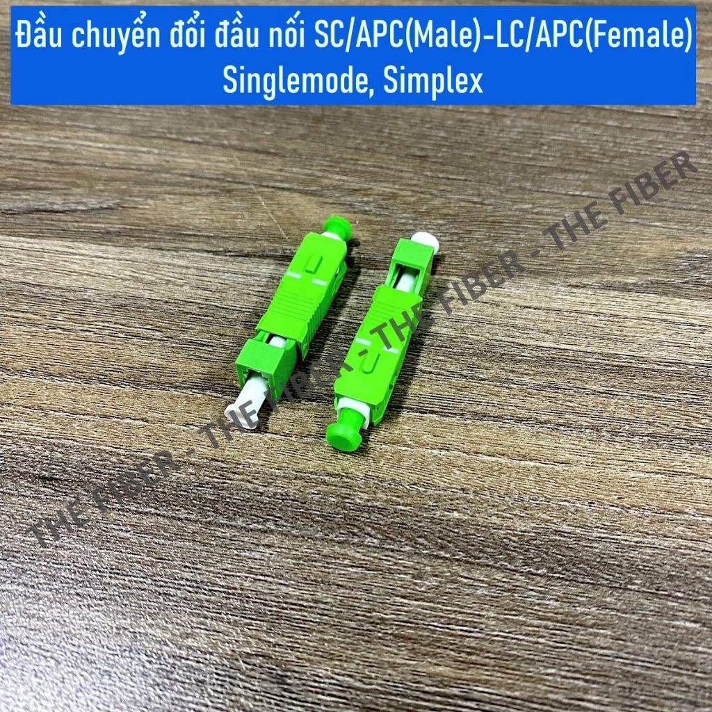 Đầu chuyển đổi đầu nối SC/APC(Male)-LC/APC(Female) Singlemode, Simplex