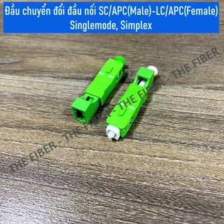Đầu chuyển đổi đầu nối SC/APC(Male)-LC/APC(Female) Singlemode, Simplex
