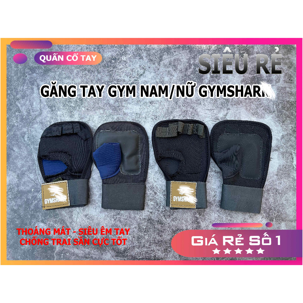 Găng tay tập gym Shark Gym dầy dặn và ếm ái chống trai sần siêu tốt