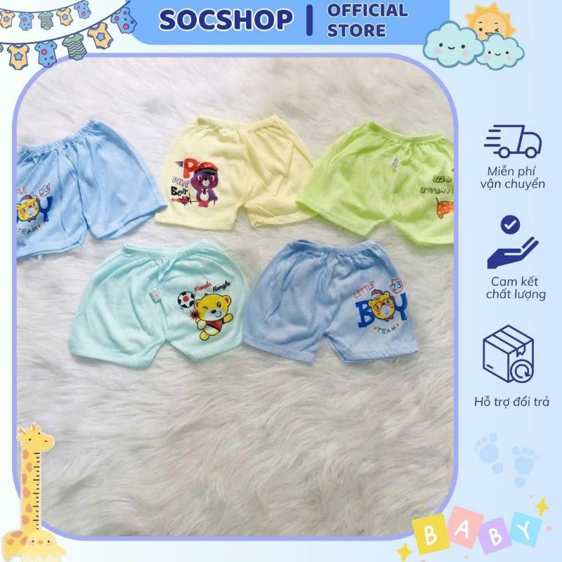 [ Cotton 100%] Quần Đùi Chục Cho Bé Trai/Bé Gái (SET 10 CHIẾC ĐỦ MÀU)