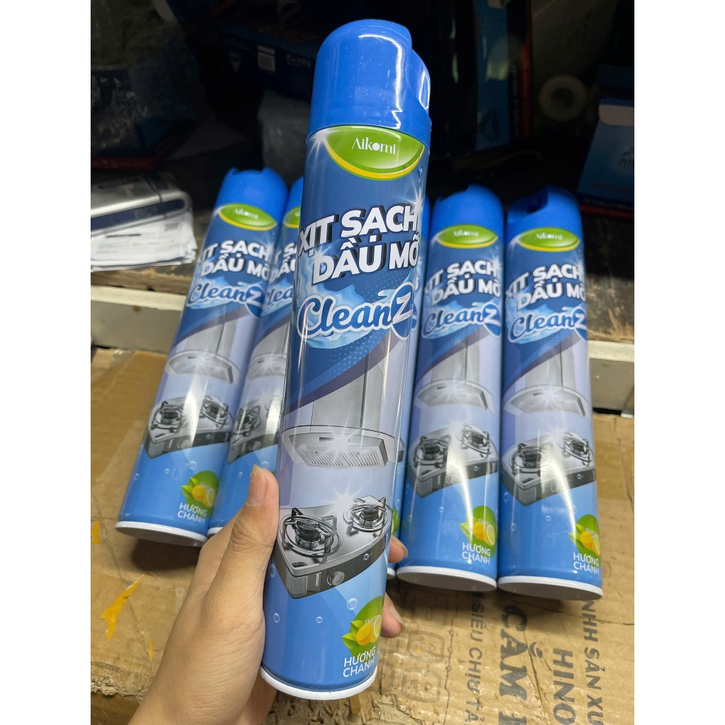 CHAI XỊT SẠCH DẦU MỠ CLEANZ , An toàn da Tay, giữ nhà bếp luôn sạch sẽ ,an toàn cho gia đình