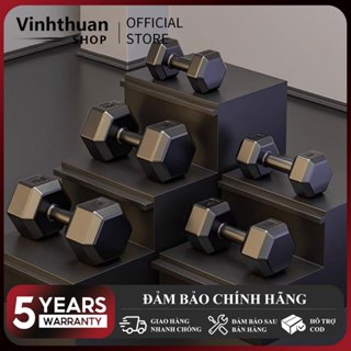 Tạ tay nữ tập thể dục trong nhà, nam mới bắt đầu tập Tạ tay lục giác bọc nhựa, 1kg/2kg/3kg/4kg/5kg