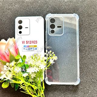 Ốp Lưng Vivo V23 5G / S12 Dẻo Trong Suốt Chống Sốc Có Gù Bảo Vệ 4 Gốc