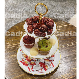 Khay đựng bánh kẹo, hoa quả, mứt tết 3 tầng hàng loại 1 cao cấp với thiết kế theo phong cánh Châu Âu sang trọng