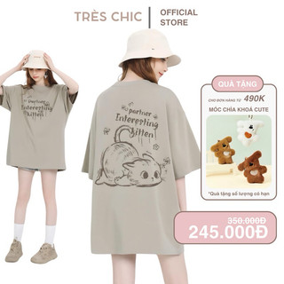 Áo phông thun Unisex 100% Cotton 280GSM form rộng oversize cao cấp chuột hình mèo dễ thương Local Brand chính hãng