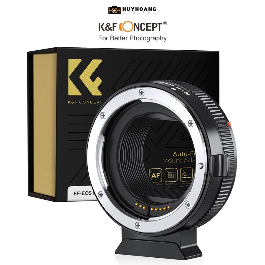 Ngàm chuyển K&F CONCEPT EF - EOS RII dành cho máy ảnh Canon R, RP, R6 R6II R7 R8 R9 R10 R50 R100,...