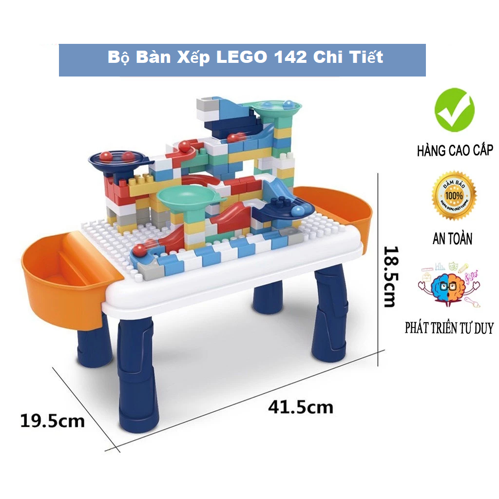 Bộ bàn Lego 142 chi tiết giúp bé phát triển tư duy vượt trội.