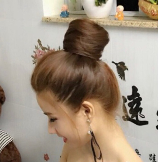 Búi giả búi phồng cao