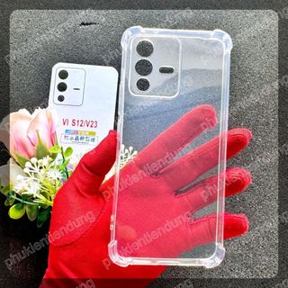 Ốp Lưng Vivo V23 5G / S12 Dẻo Trong Suốt Chống Va Đập Có Gù Bảo Vệ 4 Gốc Silicon Cao Cấp