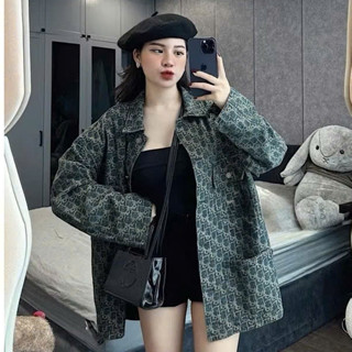 Áo Khoác Bò Jean Nam Nữ Hoạ Tiết Dập Nổi Đì Or Dáng Rộng Hàng Chuẩn Xịn