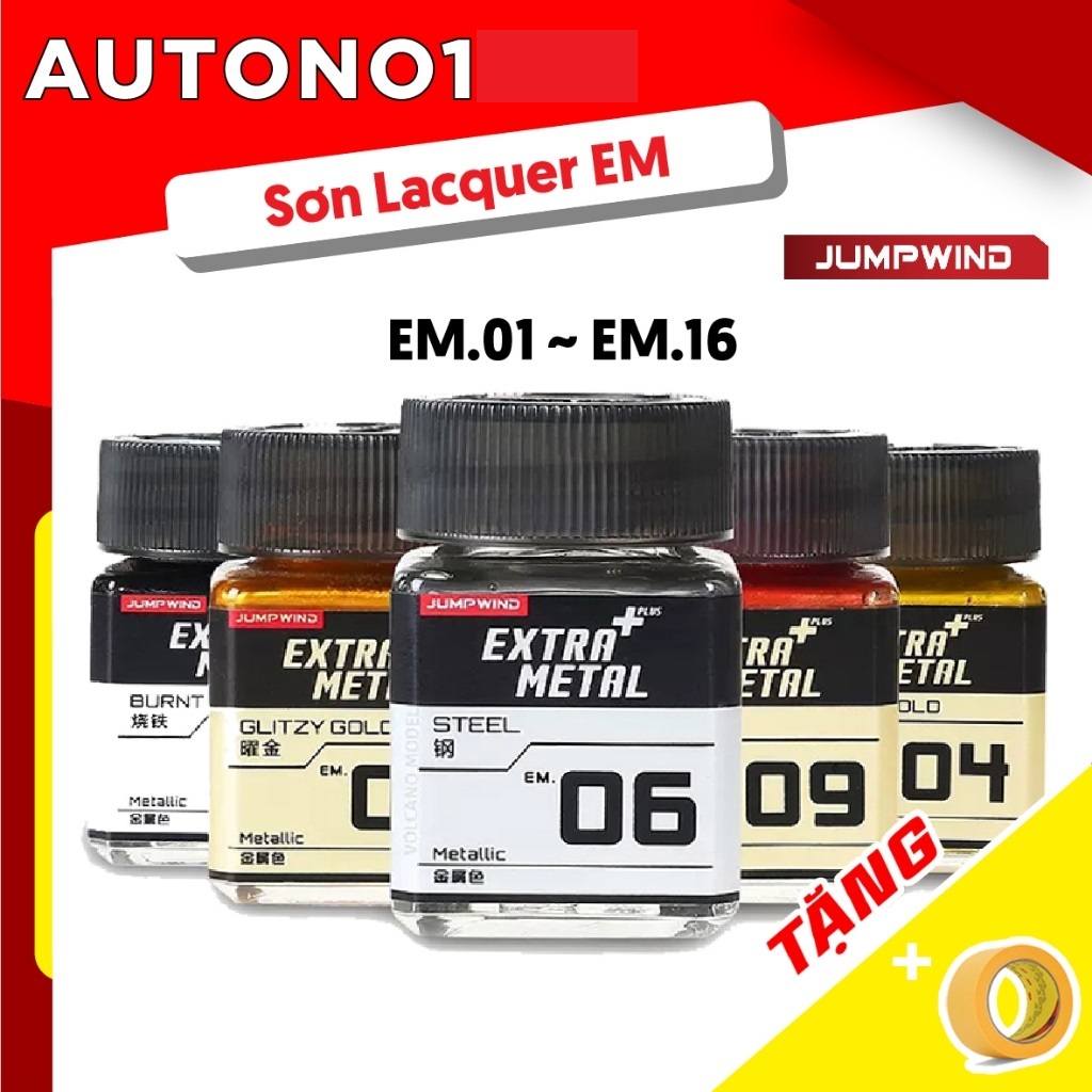 Lacquer (EM01 ~ EM16 ) sơn mô hình Jumpwind - extra metal