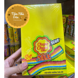 Hộp 48 ,60 thanh kẹo dẻo chupa chups cầu vồng, kẹo dẻo chupa chups cầu vồng tẩm đường ngọt ngọt chua chua Candy