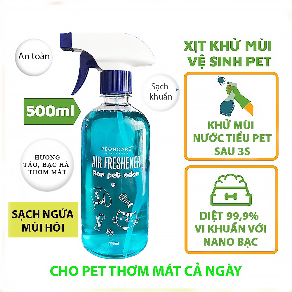 Xịt khử mùi. Khử khuẩn chó mèo, Khử mùi Nước tiểu pet, khử mùi Chậu cát mèo,