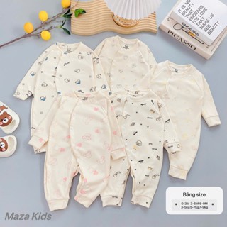 BDY7. Bodysuit Sơ Sinh Thu Đông Chất Vải Nỉ Bông Dày Ấm Cho Bé Sơ Sinh Từ 3-8kg