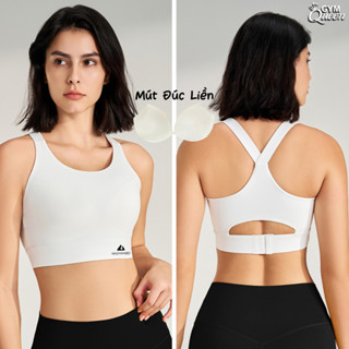  Áo Bra mút đúc NAQI 757 chống sốc Áo tập yoga gym chạy bộ vải lulu quai chéo 