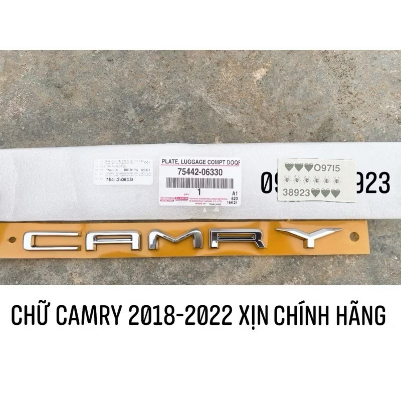 CHỮ NỔI CAMRY HÀNG XỊN CHÍNH HÃNG DÁN XE TOYOTA CAMRY 2018-2022 75442-06330