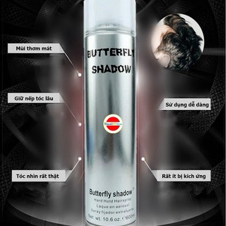 Keo xịt tóc Butterfly Shadow 600ml (Keo Bạc)