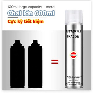 Keo xịt tóc Butterfly Shadow 600ml (Keo Bạc)
