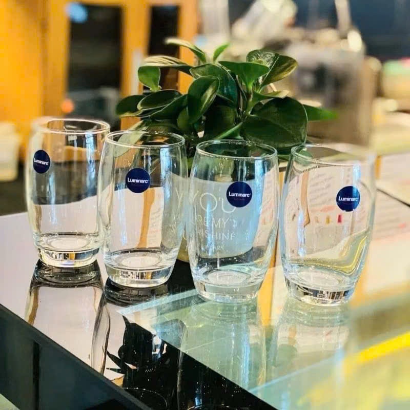 Bộ 12 Ly Thuỷ Tinh Luminarc 350ml, Thủy Tinh Trong Suốt, Ly Bầu Sang Trọng Cao Cấp, Có Hộp