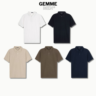 Áo thun polo trơn big size sợi cotton cafe GEMME MEN, mềm mịn, sợi vải nhẹ mát, khử mùi, chuẩn form, Big Size 55kg-150kg