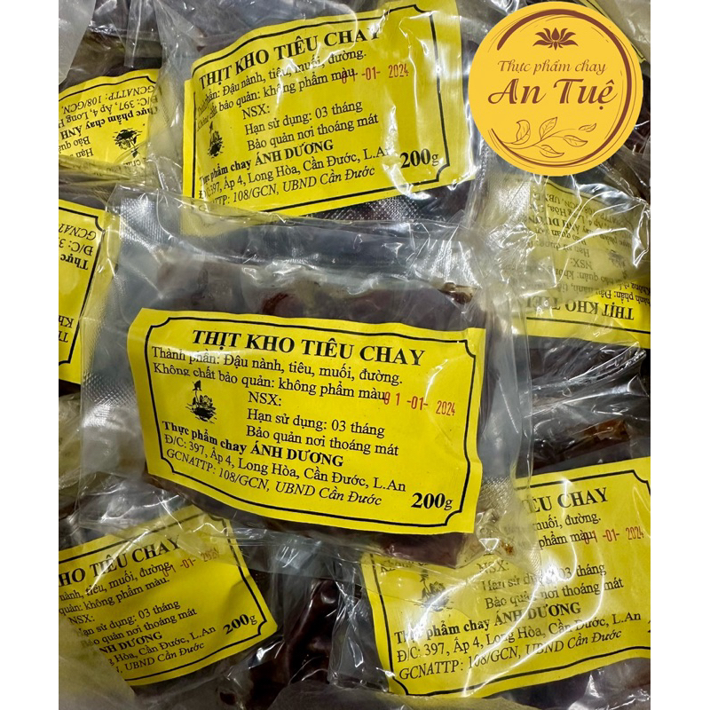 (hàng chế biến sẵn)Thịt kho tiêu chay Ánh Dương 200g/hàng chế biến sẵn/TPC AN TUỆ/ bảo quản nhiệt độ thường