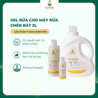 Nước rửa chén cho máy rửa chén bát Fuwa3e hữu cơ sinh học dạng gel làm khô sáng đồ bếp dung tích 2L