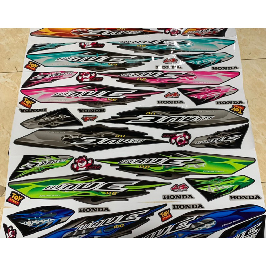 Tem Xe Wave Tem Lửa Wave Mẫu Mới Dán Cho Wave 50/100/110