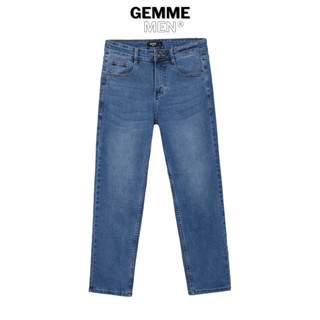 Quần jean denim big size GEMME MEN form ống suông đứng, co giãn, thể thao, năng động, big size 55kg -150kg