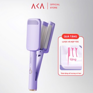 Máy uốn xoăn sóng nước AKA BEAUTY, 3 trục size 32mm men gốm sứ bảo vệ tóc. HIPEE 3 TRỤC
