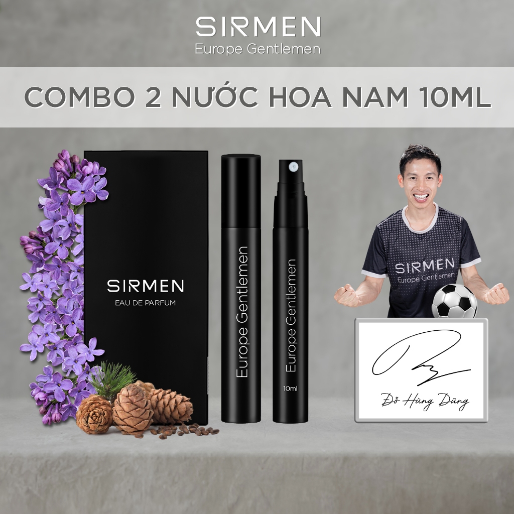 Nước Hoa Nam Sirmen Signature Eau De Parfum Châu Âu Europe Gentlemen Cao Cấp Hộp 2 Chai 10Ml Thơm Tự Nhiên Sang Trọng