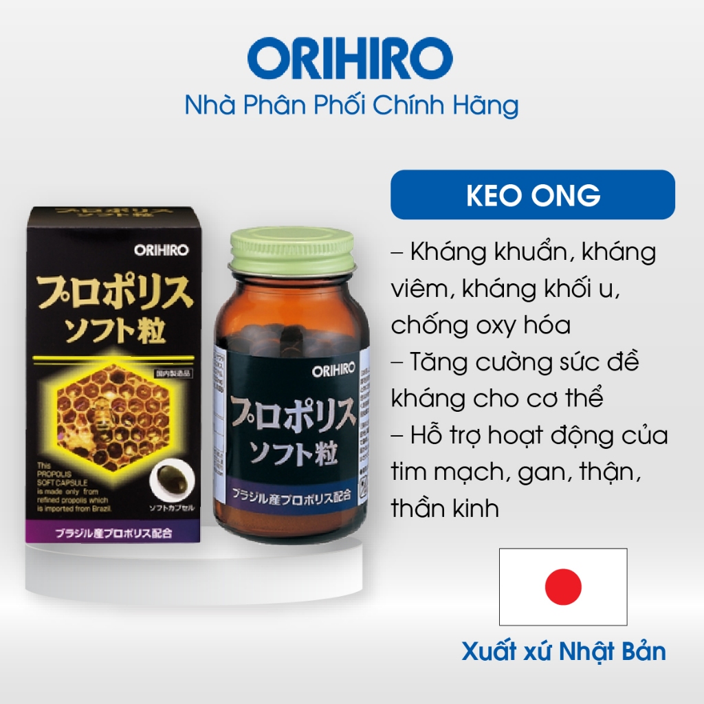 Viên uống keo ong Orihiro 120 viên - NPP Chính Hãng Orihiro