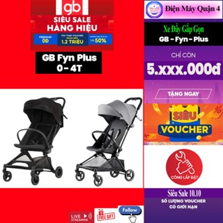 Tặng Kèm Tã/Bỉm cho bé -- Xe Đẩy Gấp Gọn GB Fyn Plus , màu Đen ,Màu Grey,dành cho trẻ sơ sinh đến 4 tuổi