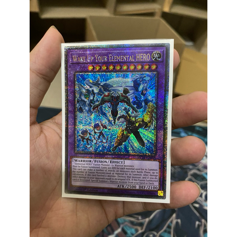 Thẻ bài Wake Up Your Elemental HERO - MP24-EN018 - Quarter Century Secret Rare - [UK]