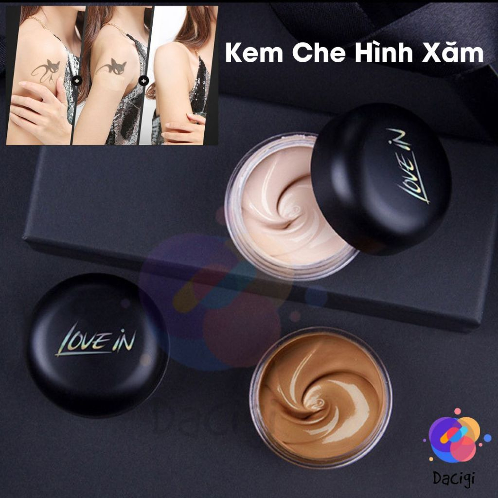 Kem che hình xăm chống nước lâu trôi, che khuyết điểm che sẹo hoàn hảo - Dacigi