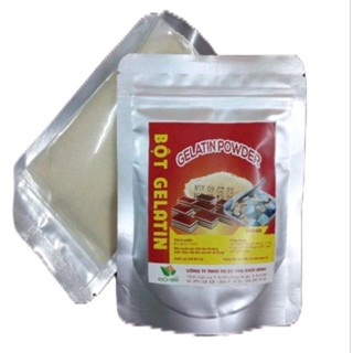 Gói 100gr Bột Gelatin làm kẹo dẻo, khúc bạch, panacota..độ đông tốt