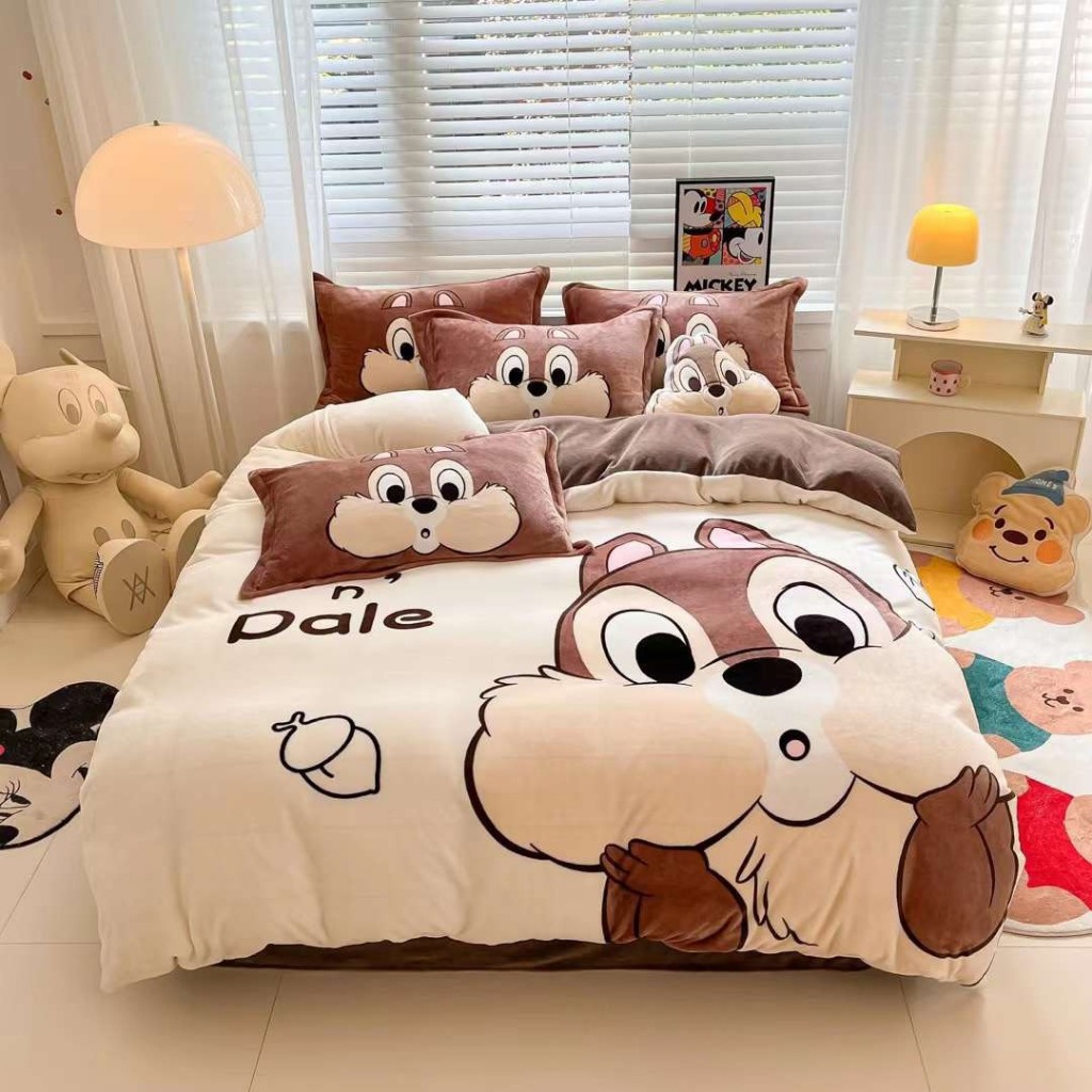 Bộ Vỏ Chăn Ga Gối Nỉ Nhung 3D Hoạt Hình Cao Cấp Nhiều Mẫu ( chat chọn mẫu)