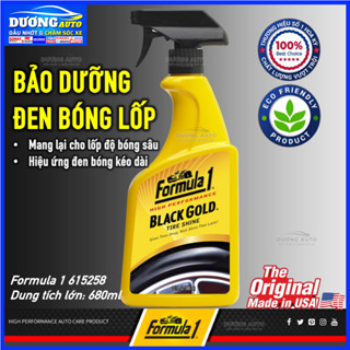 Bảo Dưỡng Lốp Làm Đen Và Bóng Vỏ Xe FORMULA 1 615258 680ml - Nhập Khẩu Chính Hãng Xuất Xứ Mỹ, FORMULA 1 Black Gold Tire