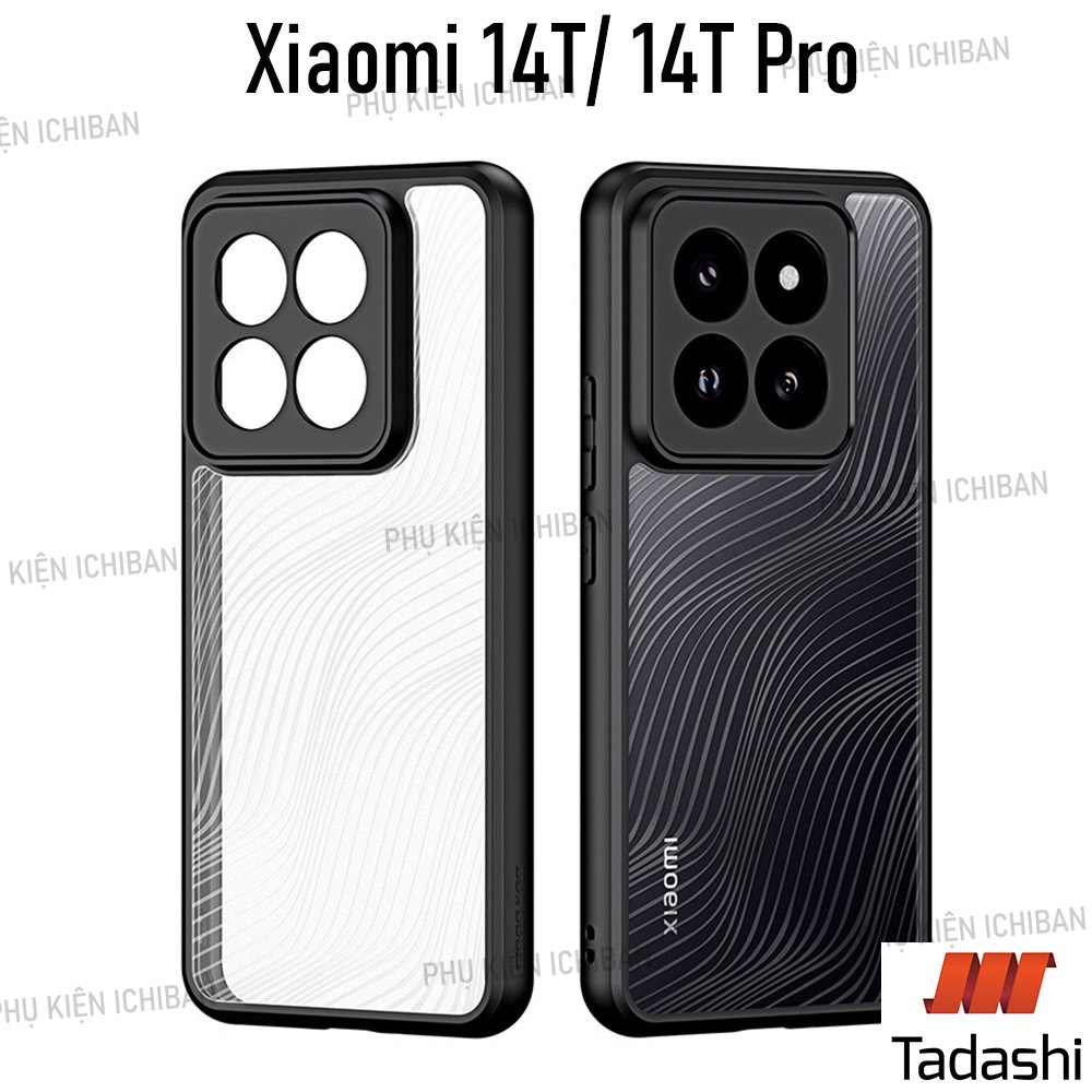 Ốp lưng Xiaomi 14T, Xiaomi 14T Pro Viền Dẻo TPU, Lưng CỨNG MỜ Chống bám vân tay, Có gờ Bảo vệ camera tránh trầy xước.