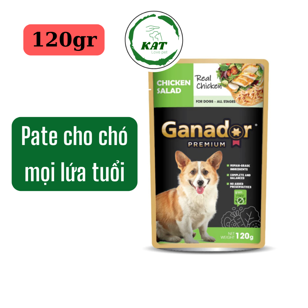 Pate cho chó Ganador mọi lứa tuổi - Gói 120gr - KAT Store