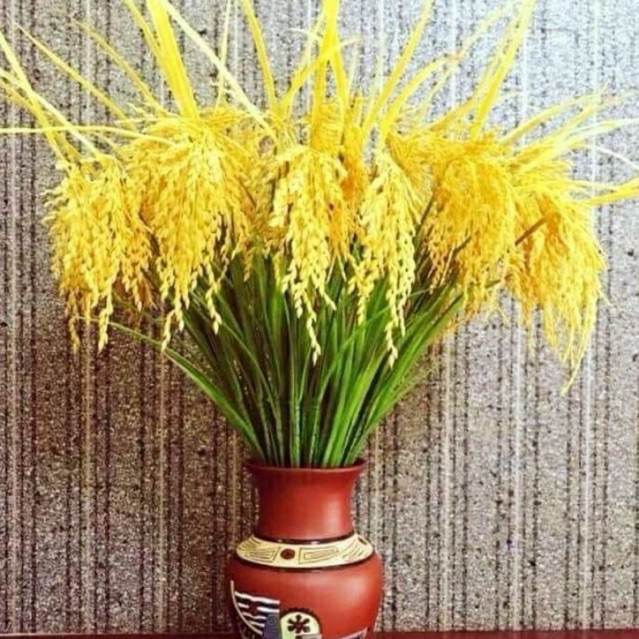 Cành lúa 3 thân lớn trang trí decor Tết