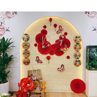 Mành Tre Trang Trí Tết - Rèm Decore Chụp Hình, Màn Tăm Tre  Thả trần  (Rộng 1.6m, 1.8m, 2m)