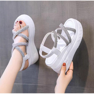 GIÀY SANDANL NỮ QUAI DÂY ĐÁ CAO 8p TT Nhẹ êm